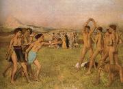 Edgar Degas Young Spartans Exercising Norge oil painting reproduction